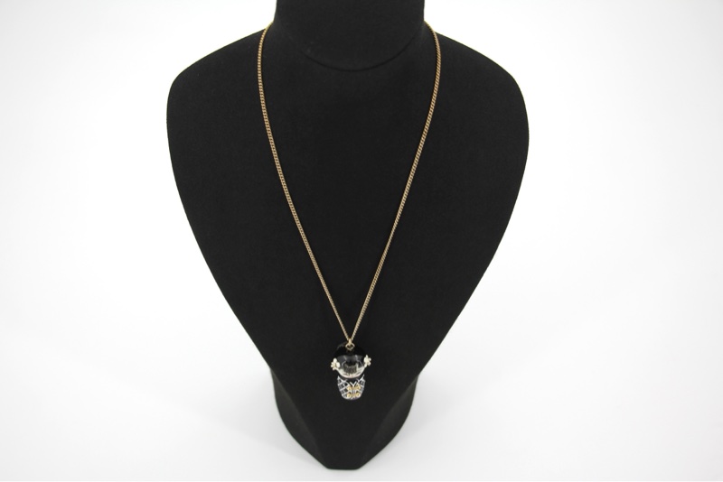 Chanel Vintage 10A 樹脂Paris-Shanghai系列山茶花俄羅斯娃娃吊墜項鏈-10