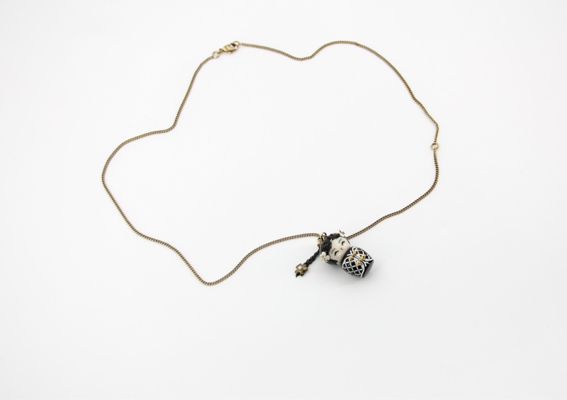 Chanel Vintage 10A 樹脂Paris-Shanghai系列山茶花俄羅斯娃娃吊墜項鏈-13