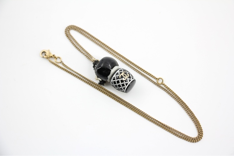 Chanel Vintage 10A 樹脂Paris-Shanghai系列山茶花俄羅斯娃娃吊墜項鏈-16