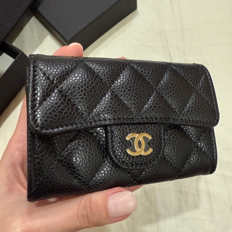 Chanel 荔枝皮卡夾 全新-1