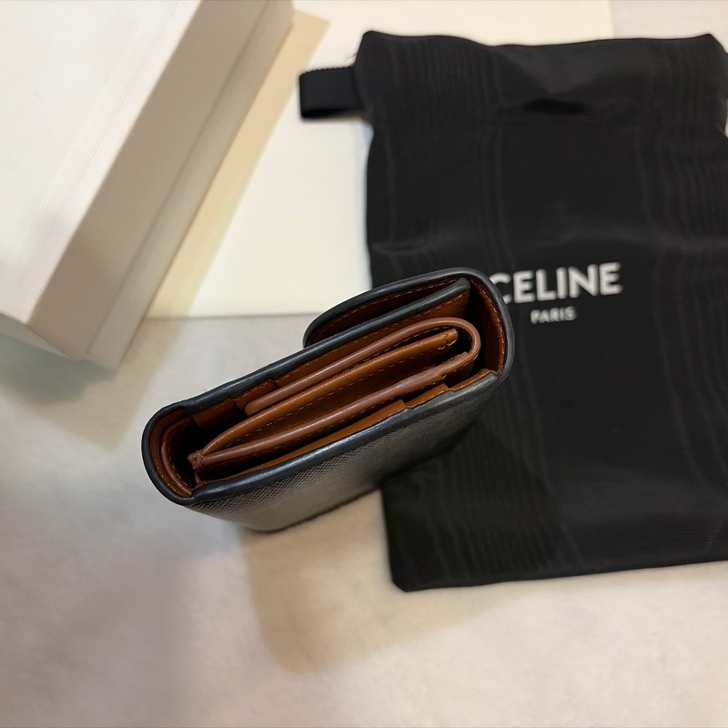 Celine 老花TRIOMPHE 三折短夾-3