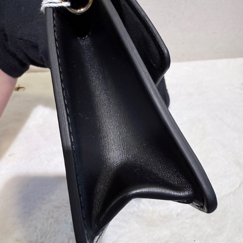 Louis Vuitton✨LV黑白刺繡1854達芙妮woc鏈條包 芯片-5