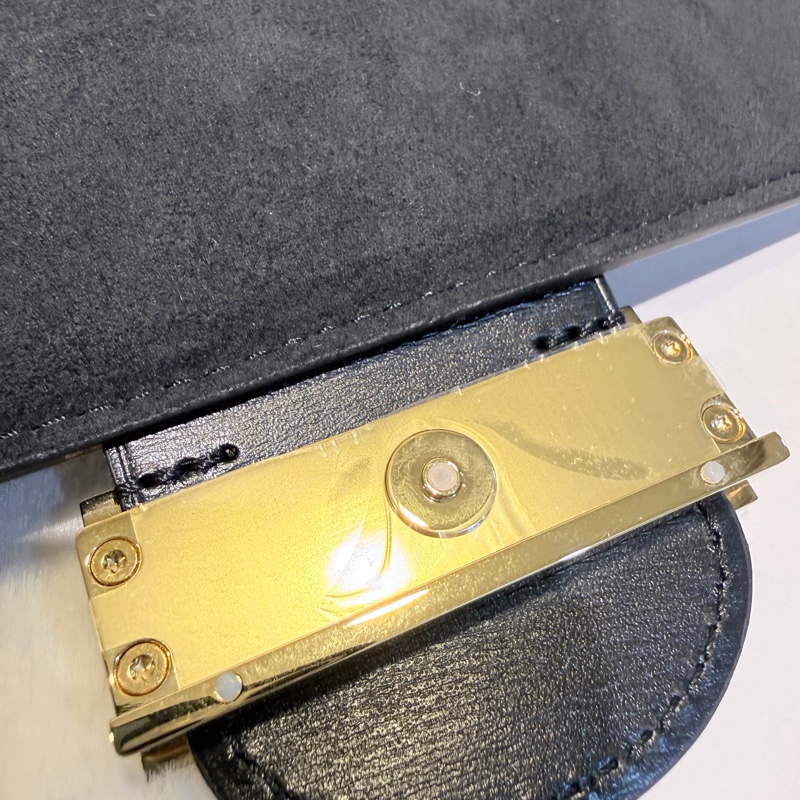 Louis Vuitton✨LV黑白刺繡1854達芙妮woc鏈條包 芯片-27