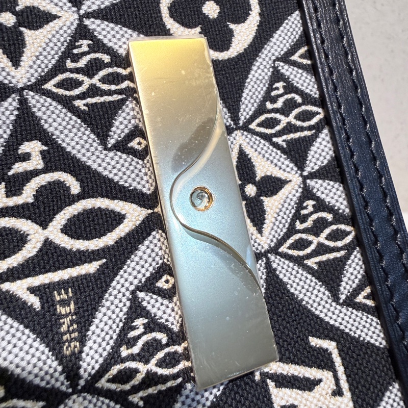 Louis Vuitton✨LV黑白刺繡1854達芙妮woc鏈條包 芯片-39