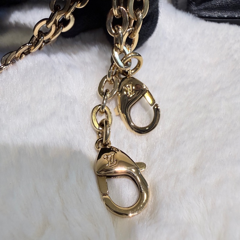 Louis Vuitton✨LV黑白刺繡1854達芙妮woc鏈條包 芯片-46