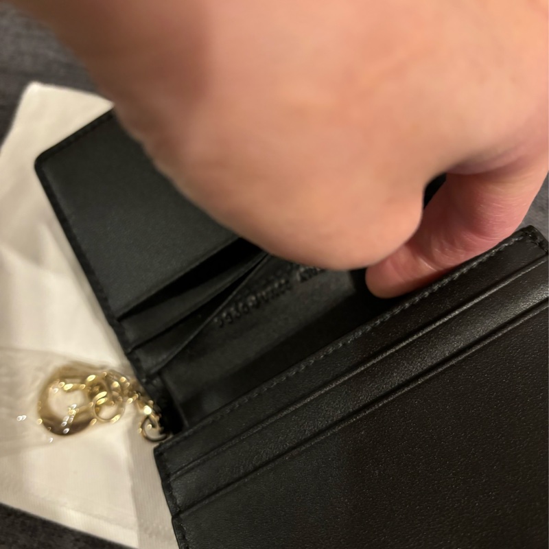 Christian  Dior 羊皮 鈔票零錢小卡包-6