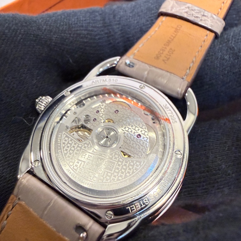 Hermes✨愛馬仕 仲夏夜之夢 Arceau 38mm 白盤月相 日曆 自動機械表 腕表 2024年購入原價近30萬 W041048WW00-22