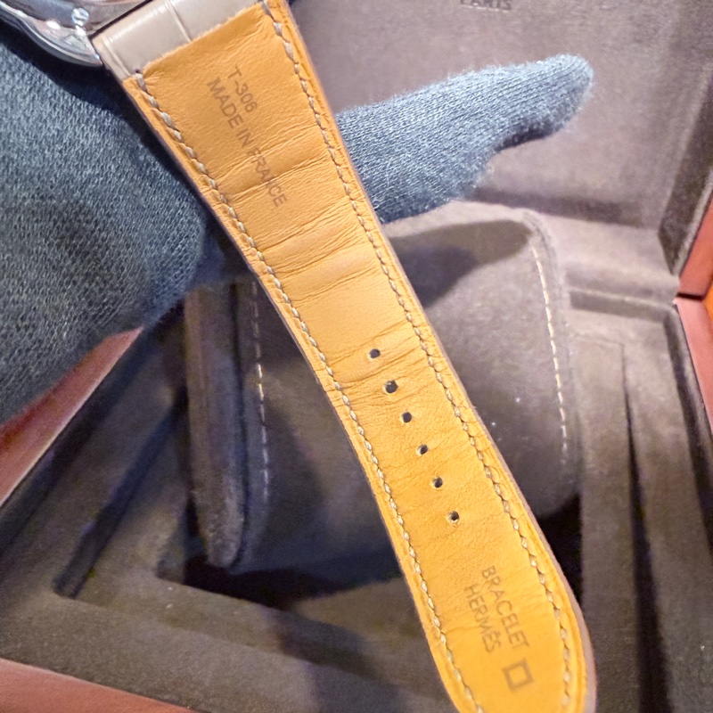 Hermes✨愛馬仕 仲夏夜之夢 Arceau 38mm 白盤月相 日曆 自動機械表 腕表 2024年購入原價近30萬 W041048WW00-27