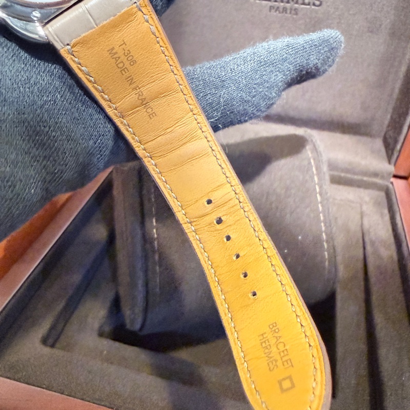 Hermes✨愛馬仕 仲夏夜之夢 Arceau 38mm 白盤月相 日曆 自動機械表 腕表 2024年購入原價近30萬 W041048WW00-28