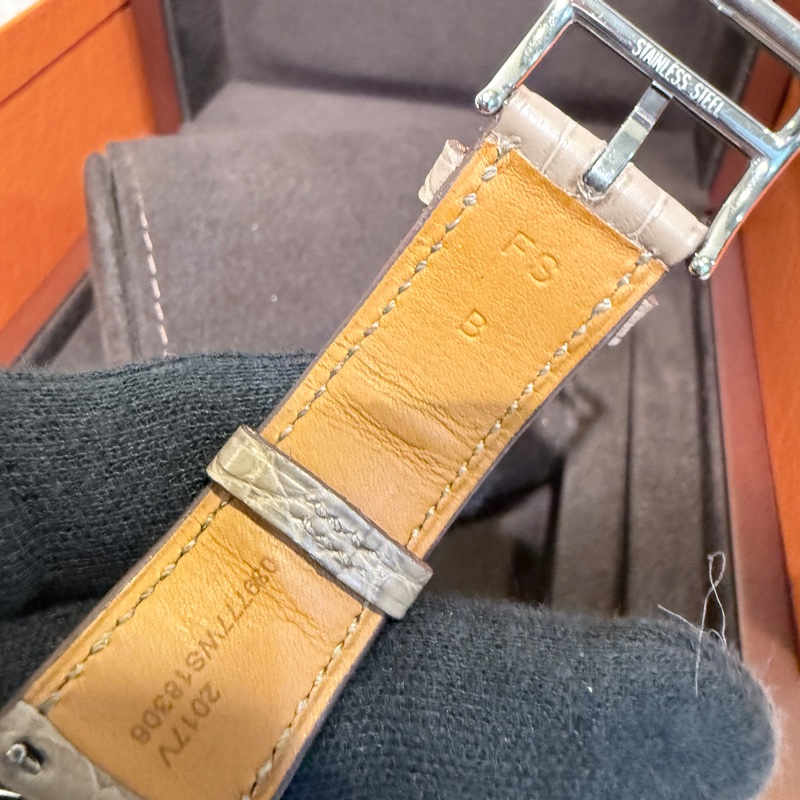 Hermes✨愛馬仕 仲夏夜之夢 Arceau 38mm 白盤月相 日曆 自動機械表 腕表 2024年購入原價近30萬 W041048WW00-29