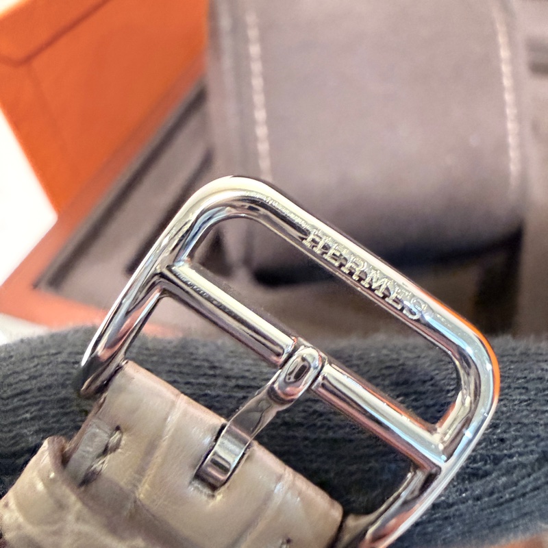 Hermes✨愛馬仕 仲夏夜之夢 Arceau 38mm 白盤月相 日曆 自動機械表 腕表 2024年購入原價近30萬 W041048WW00-33