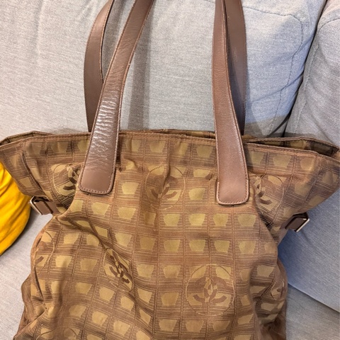 Chanel vintage 老香 帆布 冰塊托特包 雷標7開