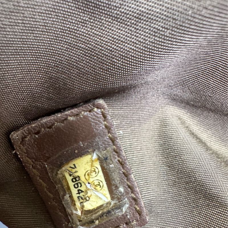 Chanel vintage 老香 帆布 冰塊托特包 雷標7開-3