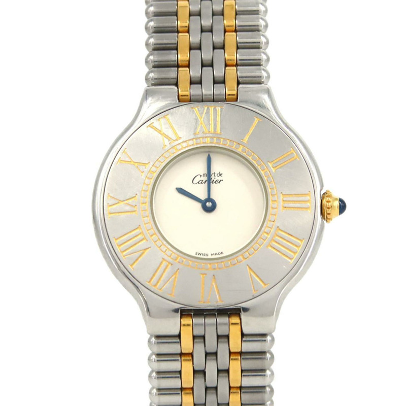 卡地亞 Must 21LM 雙色 W10050F4 SSxGP 石英錶-0