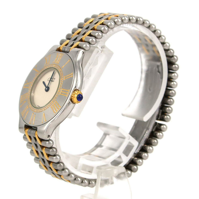 卡地亞 Must 21LM 雙色 W10050F4 SSxGP 石英錶-1