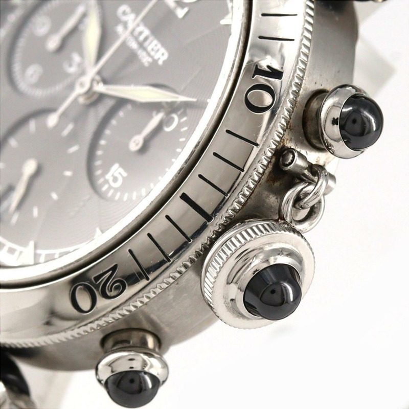 卡地亞 Pasha Chrono W3107355 精鋼自動腕錶-2