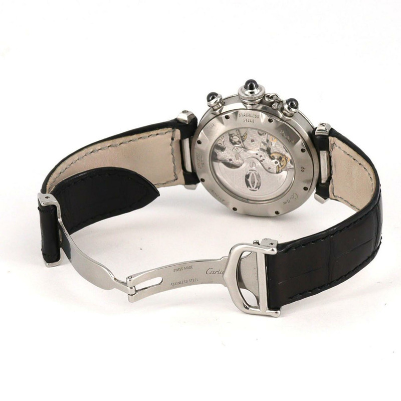 卡地亞 Pasha Chrono W3107355 精鋼自動腕錶-6