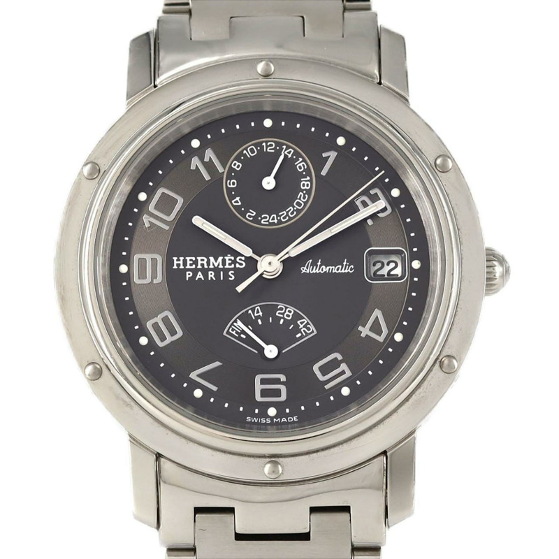 愛馬仕 Clipper-GMT 動力儲存 CL2.810 精鋼自動腕錶-0