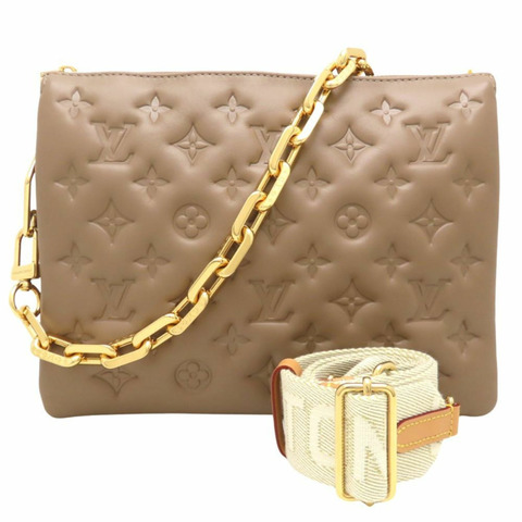 LOUIS VUITTON路易威登Coussin PM 2021秋冬系列M21263單肩包灰褐色女款353113