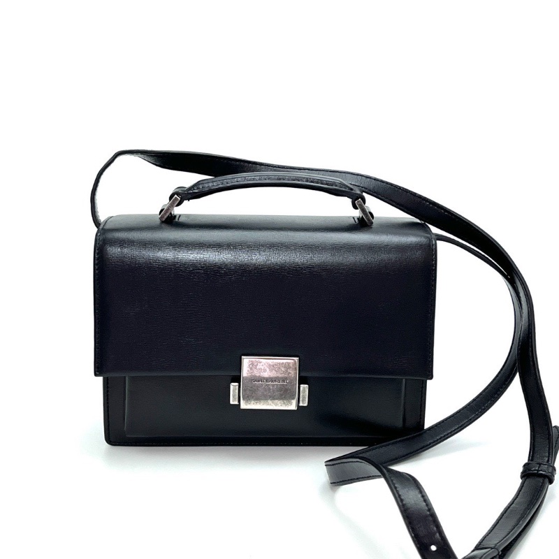 YSL bellechasse黑銀 手提肩背斜背郵差包22*17*6.5 98新配件塵袋-1