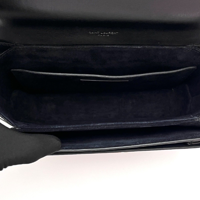 YSL bellechasse黑銀 手提肩背斜背郵差包22*17*6.5 98新配件塵袋-2