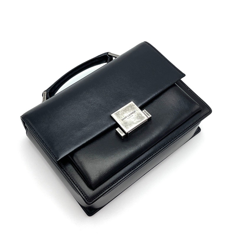 YSL bellechasse黑銀 手提肩背斜背郵差包22*17*6.5 98新配件塵袋-5