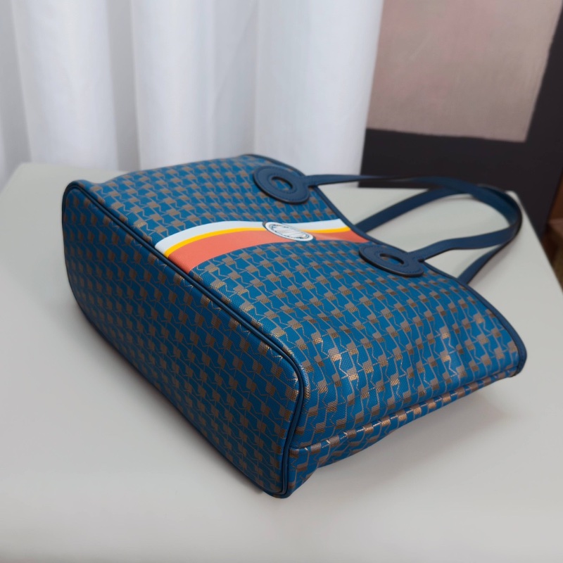 MOYNAT藍色老花滿印手提肩背包29*22*13 98新配件塵袋-3