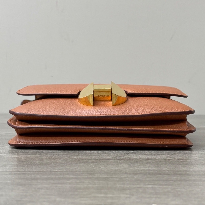 HERMES 金棕金2002-20肩背斜背包20*20*4 98新配件塵袋-4