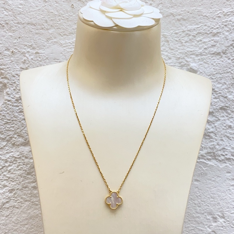 VCA/梵克雅寶中號白花項鍊18k黃金 附件無-0