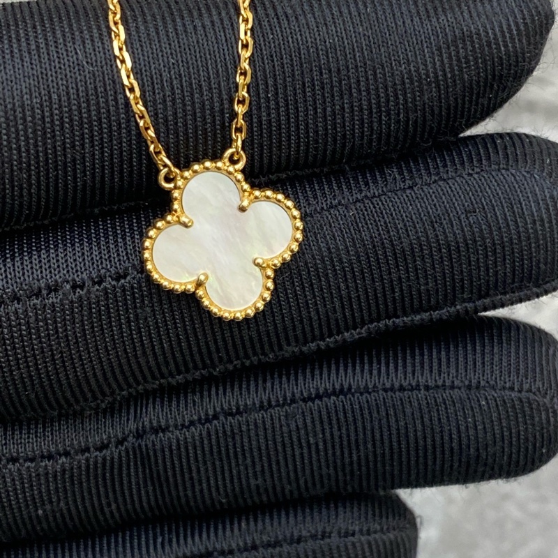 VCA/梵克雅寶中號白花項鍊18k黃金 附件無-1