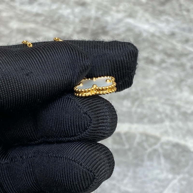 VCA/梵克雅寶中號白花項鍊18k黃金 附件無-3