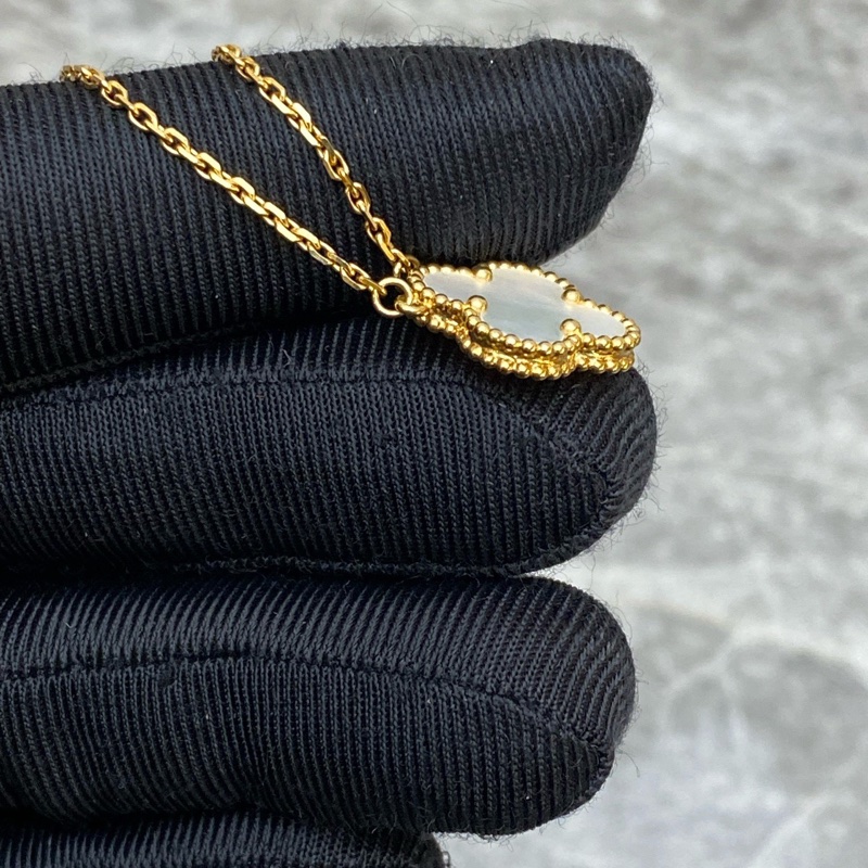 VCA/梵克雅寶中號白花項鍊18k黃金 附件無-4