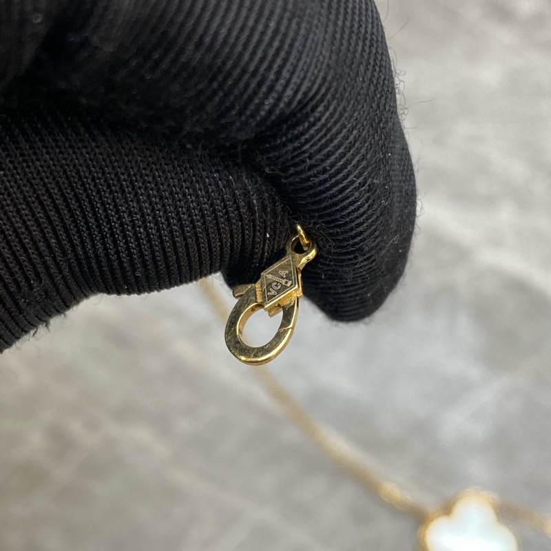 VCA/梵克雅寶中號白花項鍊18k黃金 附件無-11