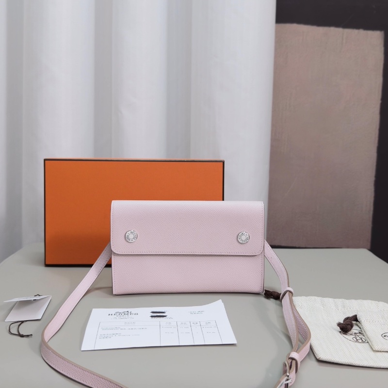 HERMES snap wallet  夢幻紫銀扣肩背斜背包18.5*11.5*4 99新配件盒子 塵袋 購證 吊牌-1