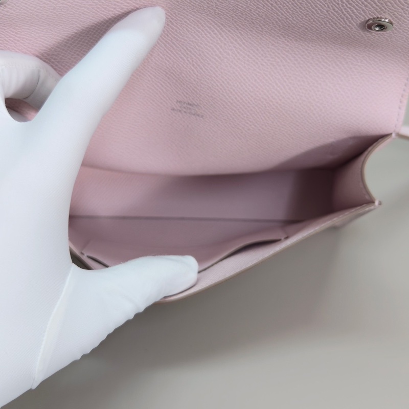 HERMES snap wallet  夢幻紫銀扣肩背斜背包18.5*11.5*4 99新配件盒子 塵袋 購證 吊牌-2