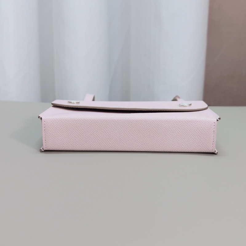 HERMES snap wallet  夢幻紫銀扣肩背斜背包18.5*11.5*4 99新配件盒子 塵袋 購證 吊牌-4