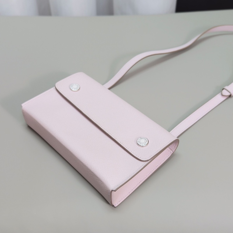 HERMES snap wallet  夢幻紫銀扣肩背斜背包18.5*11.5*4 99新配件盒子 塵袋 購證 吊牌-5