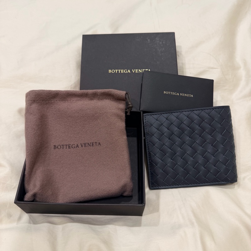 BOTTEGA VENETA經典編織對折短夾-0