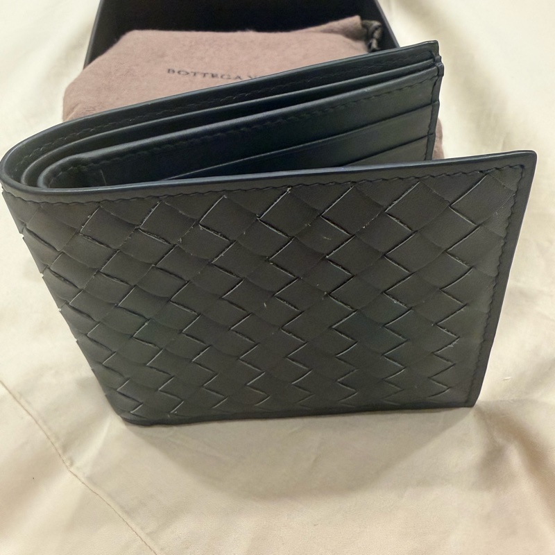BOTTEGA VENETA經典編織對折短夾-2