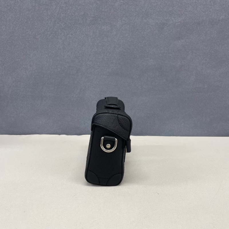 LV SOUL TRUNK 黑色銀鎖扣開合 壓花肩背斜背手提包 芯片款20*14*6cm  99新配件盒子 塵袋 肩帶-6