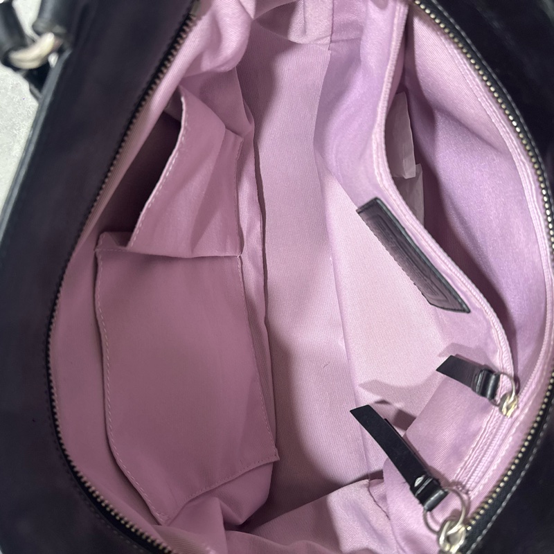 Coach 真皮 黑色 肩背包-9