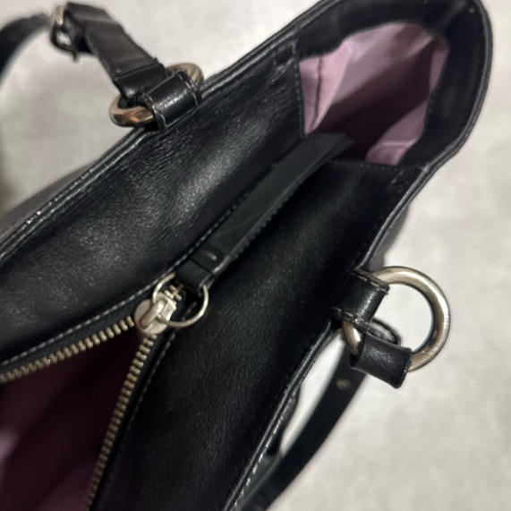 Coach 真皮 黑色 肩背包-10