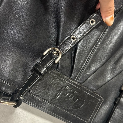 Coach 真皮 黑色 肩背包-11