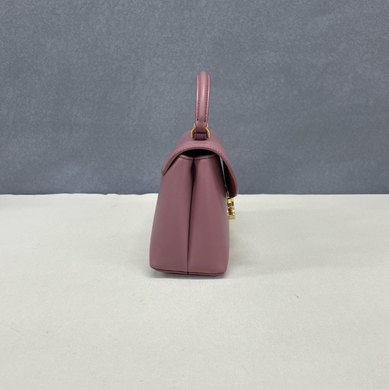 Celine Teen Nino復古玫瑰色 翻蓋肩背斜背包20.5*8*13cm 99新配件肩帶塵袋-3