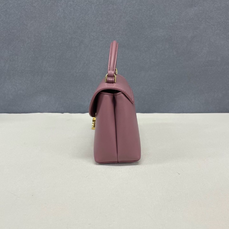 Celine Teen Nino復古玫瑰色 翻蓋肩背斜背包20.5*8*13cm 99新配件肩帶塵袋-6