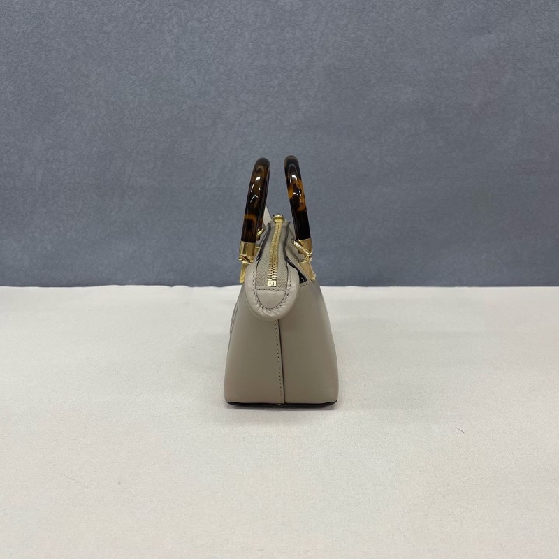 FENDI bytheway mini 大象灰 玳瑁手柄 手提包肩背斜背包17.5×8.5×11.5cm  98新配件盒子 肩帶 塵袋-3