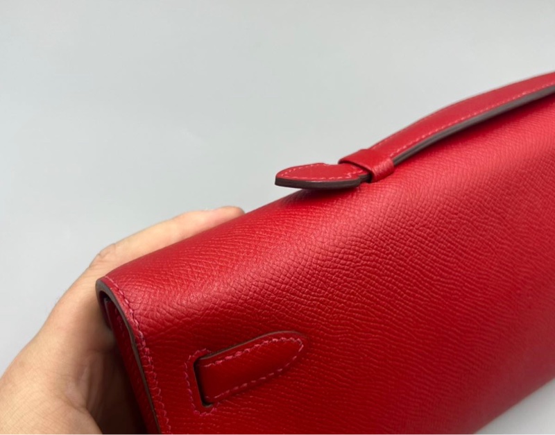 Hermes kelly cut 紅色 銀扣 Epsom 國旗紅-5