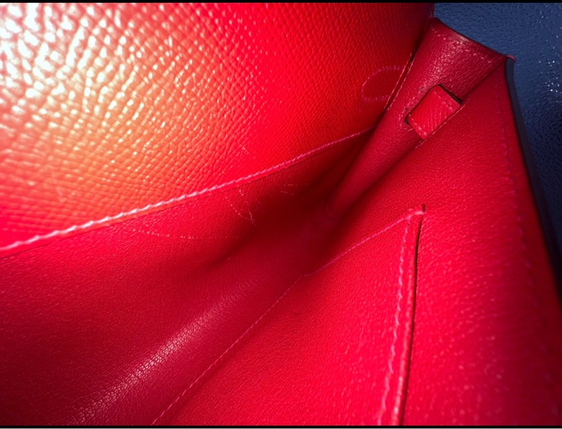 Hermes kelly cut 紅色 銀扣 Epsom 國旗紅-11