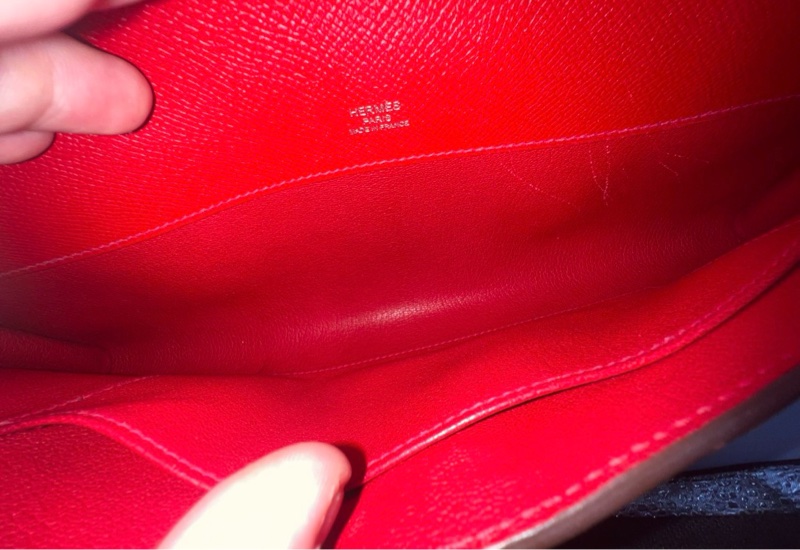 Hermes kelly cut 紅色 銀扣 Epsom 國旗紅-12