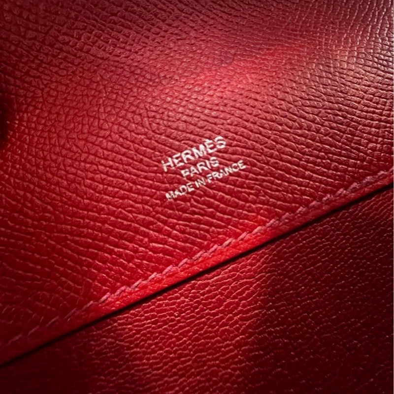 Hermes kelly cut 紅色 銀扣 Epsom 國旗紅-13